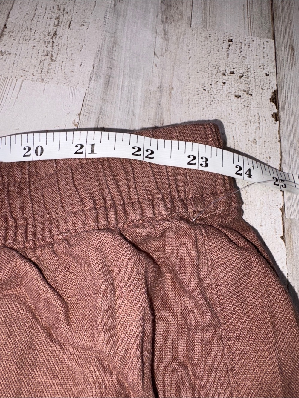 Old Navy Linen Brown Strawstring-Elastic-Waist Causal Shorts Plus Size 4X - Picture 6 of 15